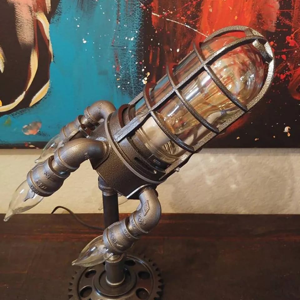 Lifefox™ - Steam Punk Rocket Lamp