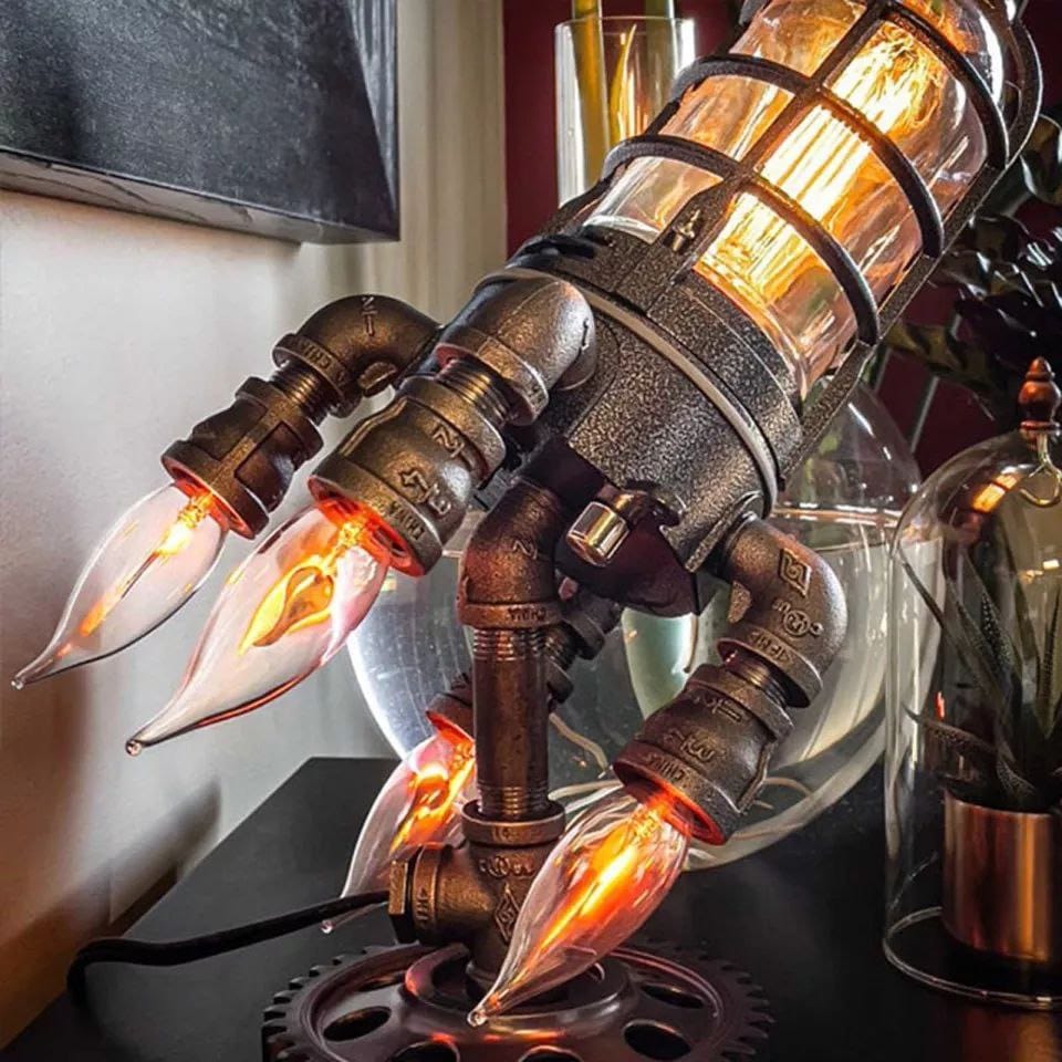 Lifefox™ - Steam Punk Rocket Lamp