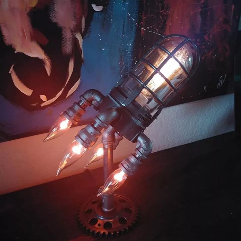 Lifefox™ - Steam Punk Rocket Lamp